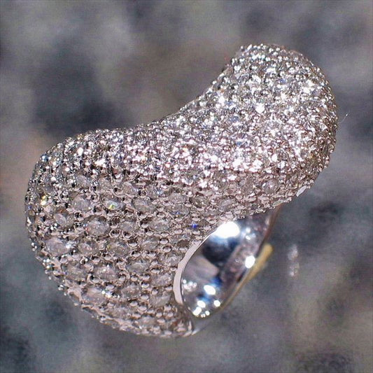 K18WG Diamond 3.80cts Ring