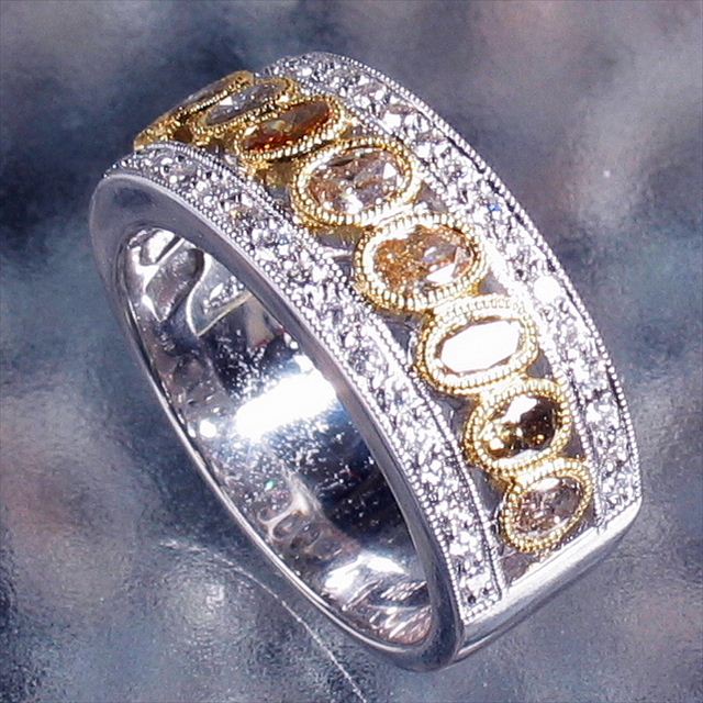 K18WG Diamond 0.81ct 0.30ct Ring