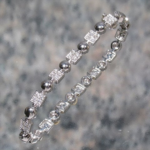 K18WG Diamond Bracelet 1.40cts