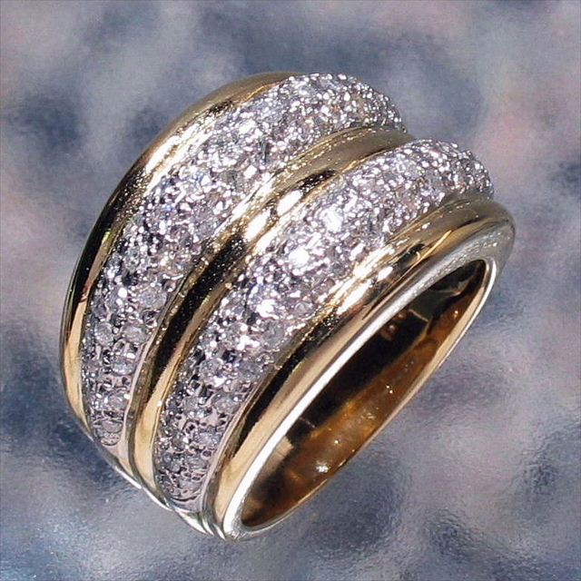 K18 Pt900 Diamond 1.01cts Ring