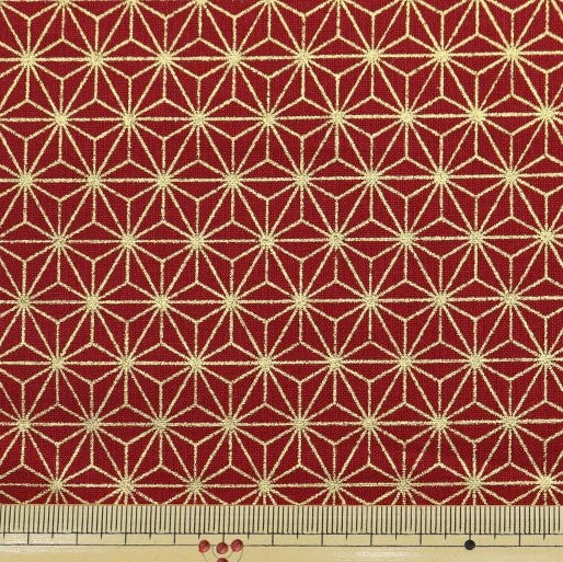 【生地B】ラメ麻の葉