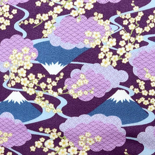 【生地A】富士山と桜
