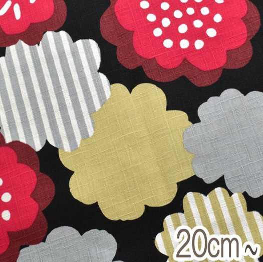 【生地A】北欧モダンフラワー