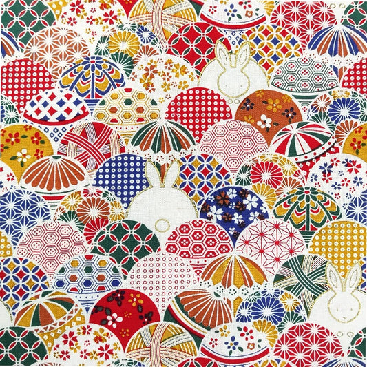 【生地A】鞠とうさぎ