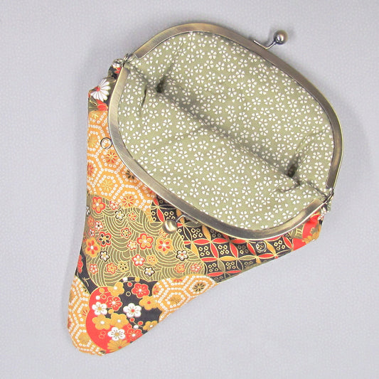 【がま口】 菊花亀甲 コインケースセット