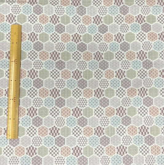 【生地B】亀甲に模様