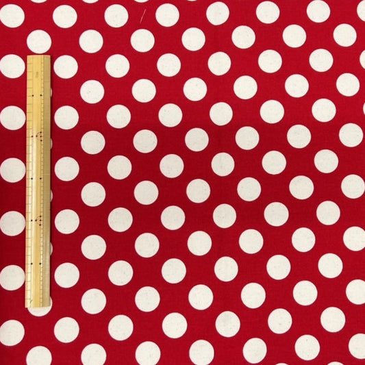 【生地B】ドット帆布 中