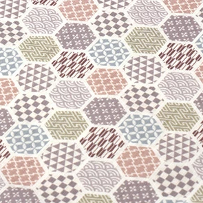 【生地B】亀甲に模様