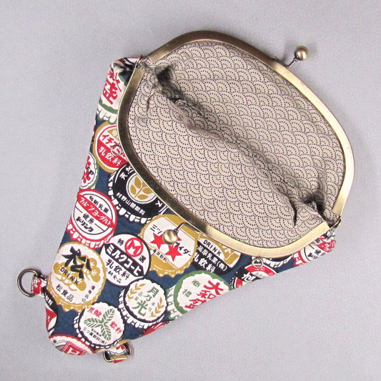 【がま口】 王冠と青海波