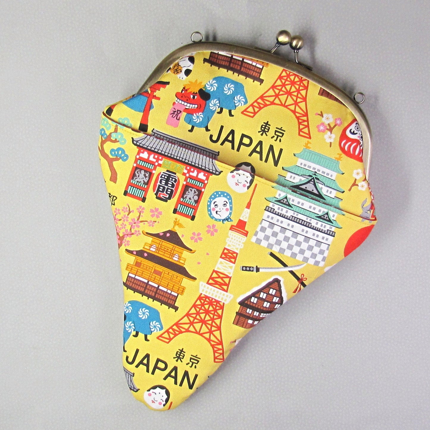 【がま口】 HELLO JAPANとドット