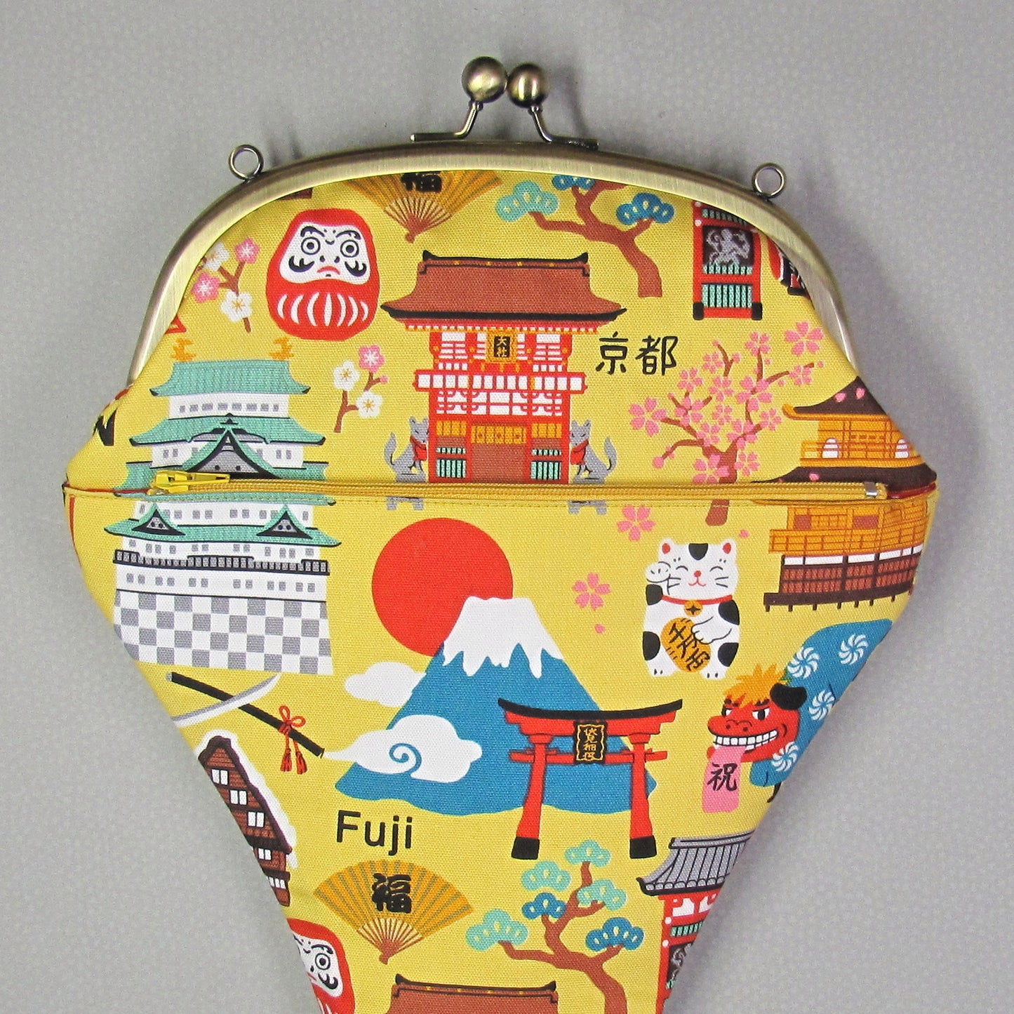 【がま口】 HELLO JAPANとドット