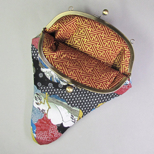 【がま口】 日本の風景と伝統模様