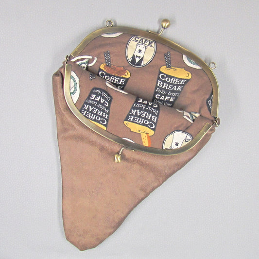 【がま口】 フェイクレザーとベアー