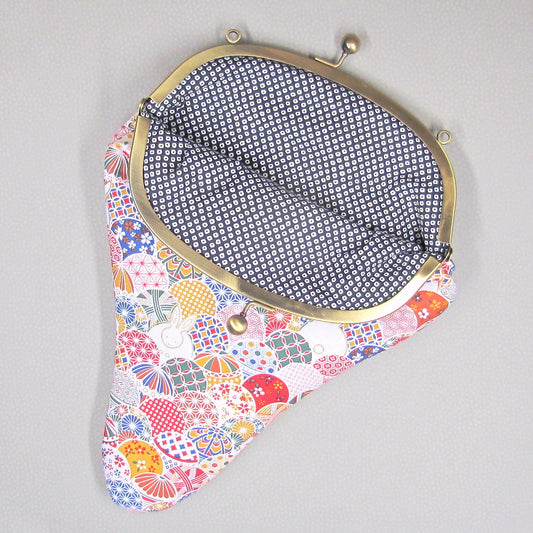 【がま口】 毬うさぎと鹿の子