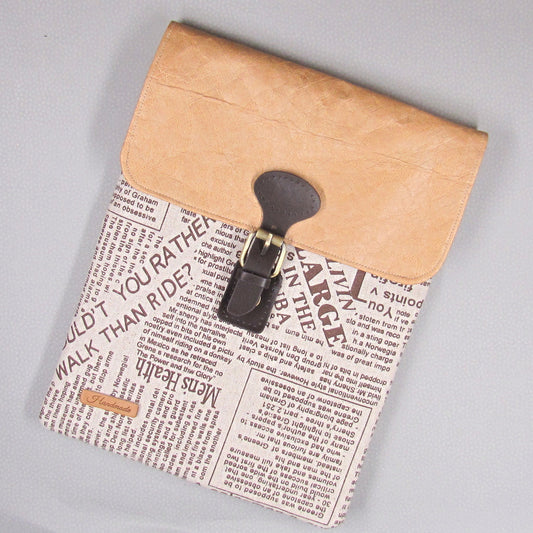 【生地A】英字新聞 ブラウン