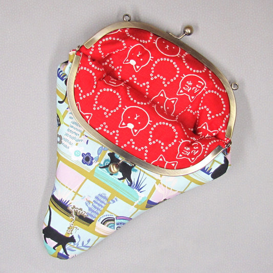 【がま口】 オーミャーオとねこフェイス