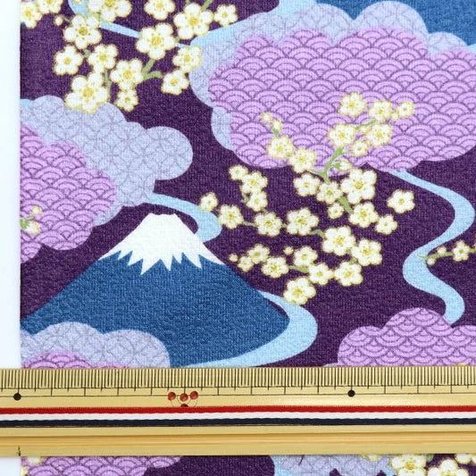 【生地A】富士山と桜
