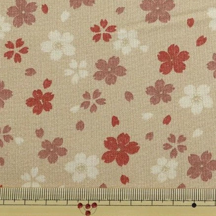 【生地B】桜 薄茶色