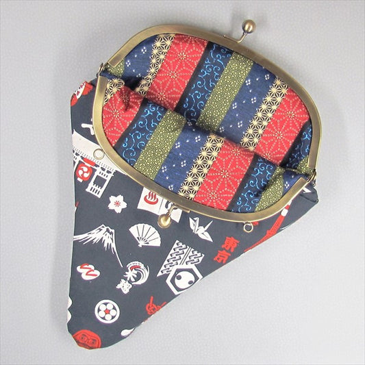 【がま口】 東京と縦縞