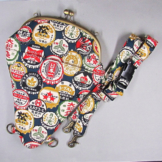 【がま口】 王冠と青海波