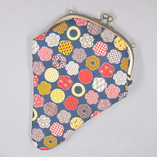 【がま口】 花柄ドビー