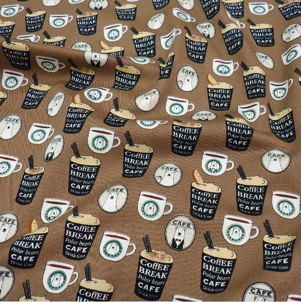 【生地B】ベアーコーヒーブレイク小柄