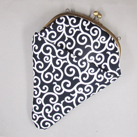 【がま口】 唐草と青海波