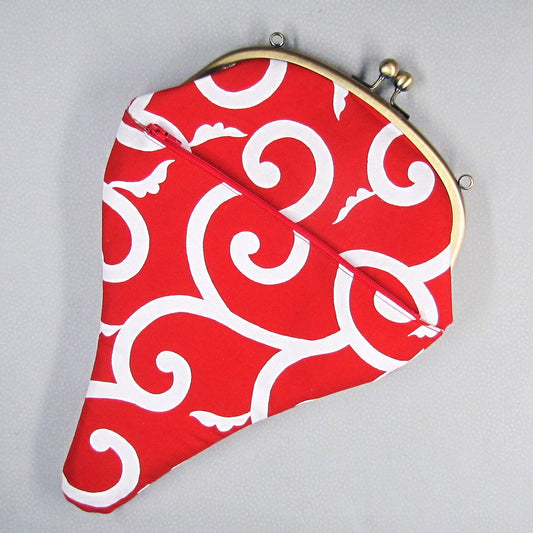 【がま口】 唐草と桜小紋