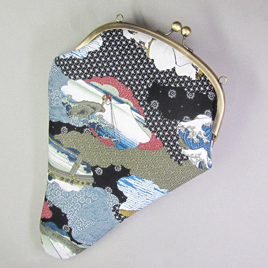 【がま口】 日本の風景と伝統模様