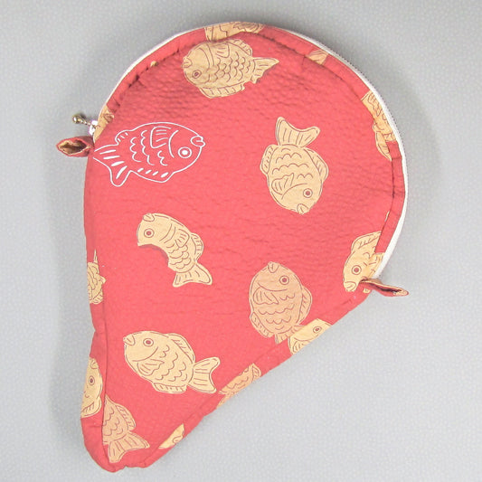 【ジッパー】 たい焼きと桜小紋